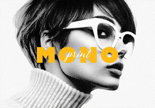 Mono Print Photo Effect