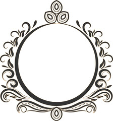 vector frame with floral ornament