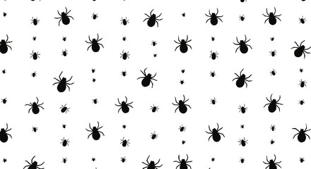 Fototapeta premium Spider Silhouette Halloween Pattern
