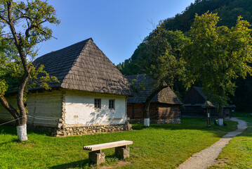 wooden bench in the park