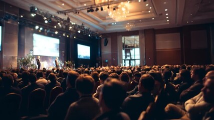 Large conference hall audience
