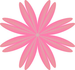 Naklejka premium pink flower isolated on white