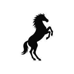 Sprinting Horse Low Gallop Silhouette