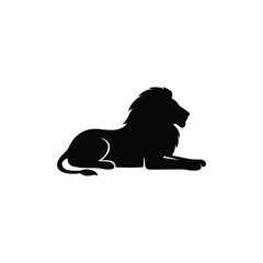 Resting Lion Silhouette – Lying Down