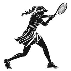 tennis player silhouette