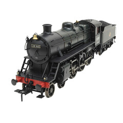 Naklejka premium Detailed Model of a German Steam Locomotive BR52 Class Engine on transparent background