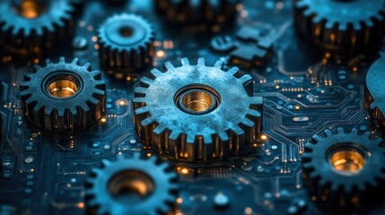 Complex gears on circuit board
