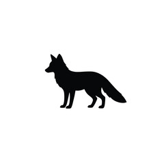 Standing Fox Silhouette Side Profile 1
