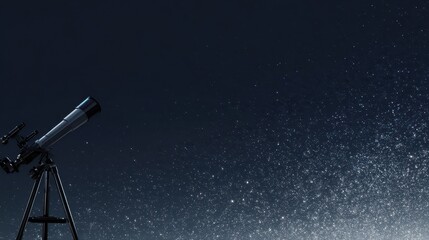 Night Sky View Through a Telescope, Dark Night, Starry