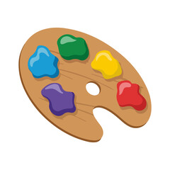 color paint palette icon vector for art and design