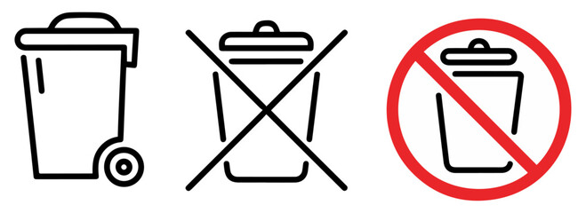 waste bin icon no trash vector