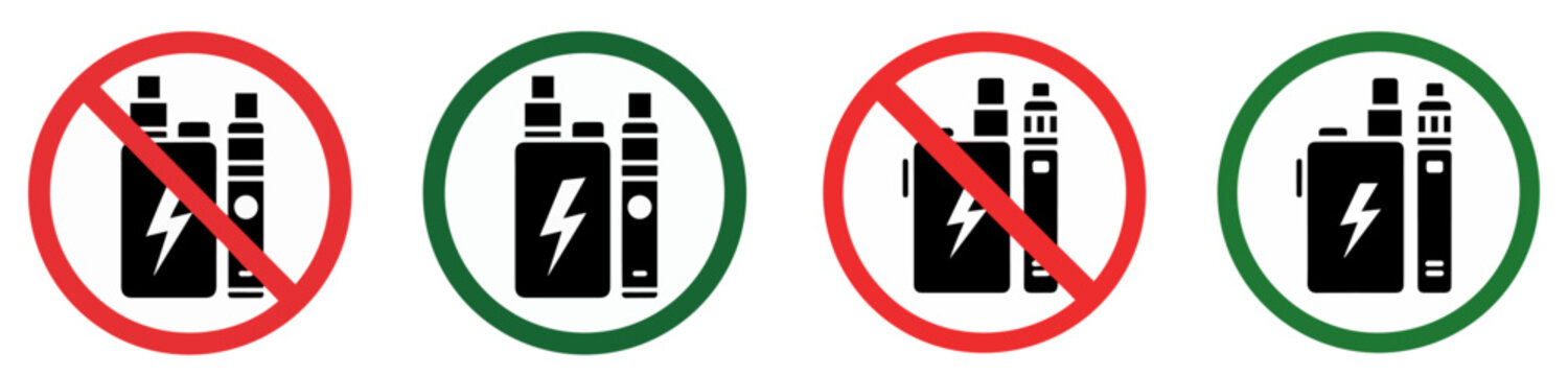 no smoking no vaping area sign set