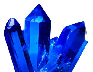  Artistic Arrangement of Blue Gemstone Crystals with Glossy Finish