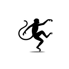 Playful Cartoon Monkey Vector – Adorable Jungle Animal Illustration