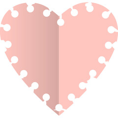 Paper pink heart 