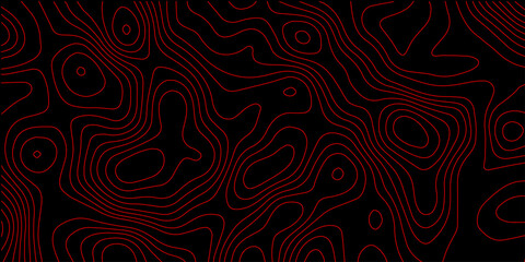 Futuristic Red Map Topography over Black Cyber Lava Terrain with Neon Plasma Circuit Grid and Digital Vector Wallpaper