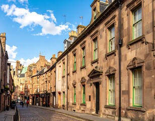 Fototapeta premium Historic city street with old buildings