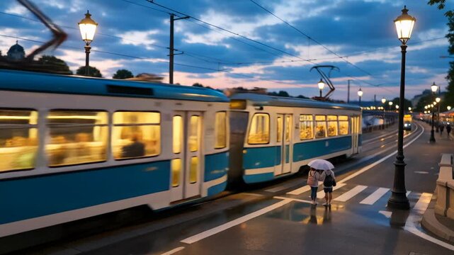 Tram Stop Reflections