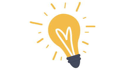 Glowing light bulb vector illustration