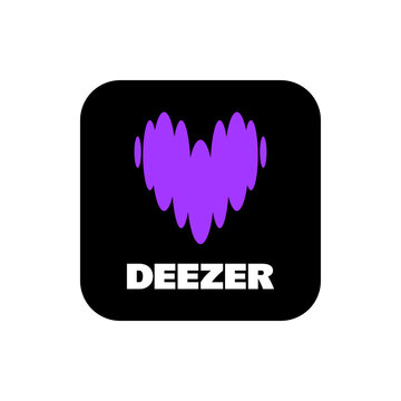 deezer icon or deezer logo isolated on transparent background