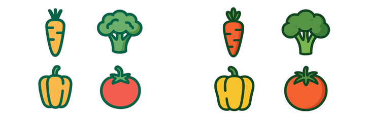 Vibrant collection of fresh healthy vegetables featuring carrots broccoli bell peppers and ripe red tomatoes