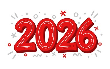 year, 3d, number, sign, new, symbol, business, 2026, text, icon, concept, illustration, new year, internet, letter, date, word, eve, celebration, blue, design, 2026, holiday, calendar