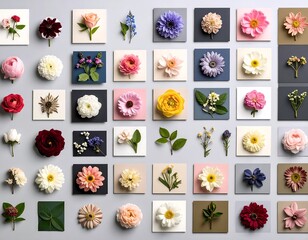 Colorful floral arrangement on a gray background