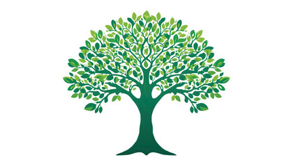 Obraz premium Lush Green Tree Illustration Nature, Growth, and Ecology Symbol