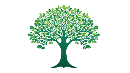 Lush Green Tree Illustration Nature, Growth, and Ecology Symbol