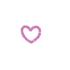 Pink heart doodle
