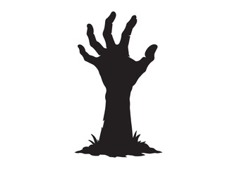 zombie hand logo silhouette vector, halloween zombie hands vector silhouette illustration, vector zombie hand silhouette, zombie ghost hand logo silhouettes vector on white background