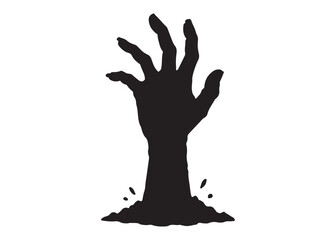 zombie hand logo silhouette vector, halloween zombie hands vector silhouette illustration, vector zombie hand silhouette, zombie ghost hand logo silhouettes vector on white background