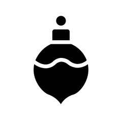 Obraz premium bauble glyph icon