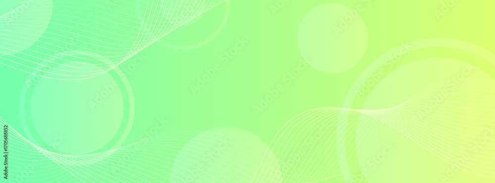 Poster abstract green background with soft gradient and circular light patterns. smooth pale vector design,
