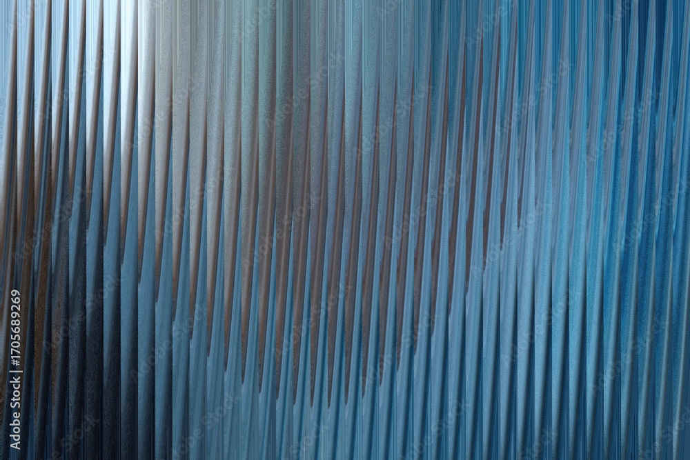 Poster a closeup view of textured blue glass with vertical ribbed patterns, creating a sense of depth and a