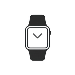 Smartwatch icon with down arrow display isolated on transparent background