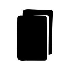 Simple and minimalist black and white image depicting two rectangular sheets