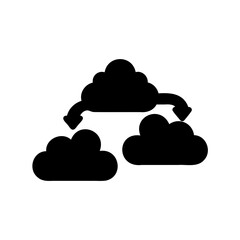 Cloud computing data flow, distribution, replication, and synchronization architecture diagram