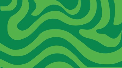 Abstract Groovy Swirl Background in Green Color