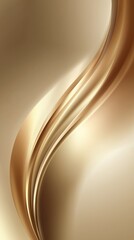 A sleek and modern abstract background with smooth, curved lines in shades of beige and gold. 1
