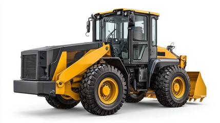 Construction machine loader lift in action at industrial site dynamic view of work environment