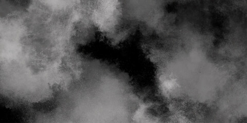 Abstract white and gray isolated cloud cumulus clouds. Gray aquarelle painted realistic fog or mist smoky textured canvas design. White and ash messy wall stucco texture background.