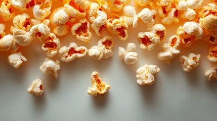 An aesthetic poster with a caramel popcorn. 3