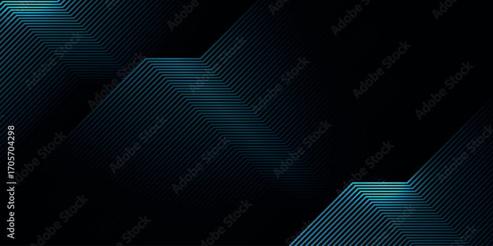 Aufkleber dark abstract background with overlapping glowing blue lines. modern graphic design element for cove
