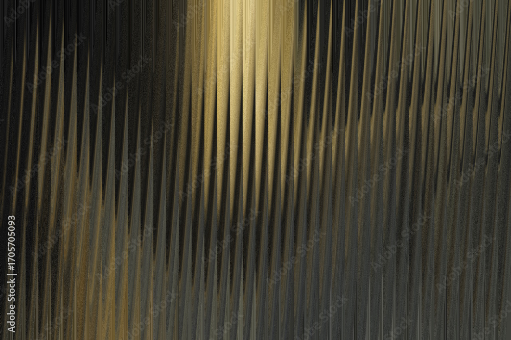 Poster vertical textured lines with a golden light illuminating the surface, creating a dramatic and abstra