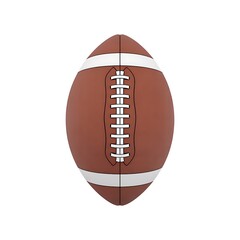 American Football Illustration on White Background for Sports and Game Enthusiasts Ready for Touchdowns and Field Goals