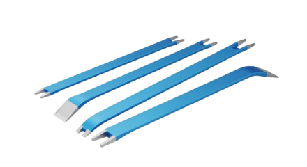 Set Alat Pembuka, Crowbar Biru, Logam, Dan Konstruksi