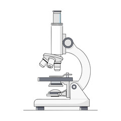 microscope on white background