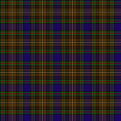 Black, Brown, Red, Green, Blue Tartan Weave Pattern - Tile