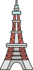 vector icon of the Eiffel Tower 